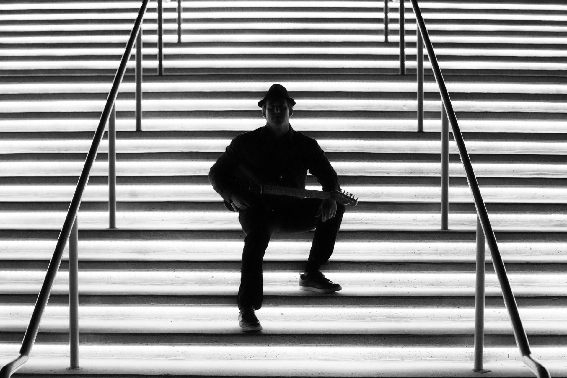 Ryan Hiller - Black and White - Illuminated Stairs